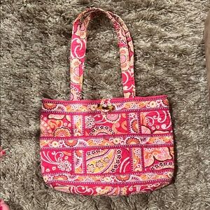 Vera Bradley Pink and Orange Quilted Tote